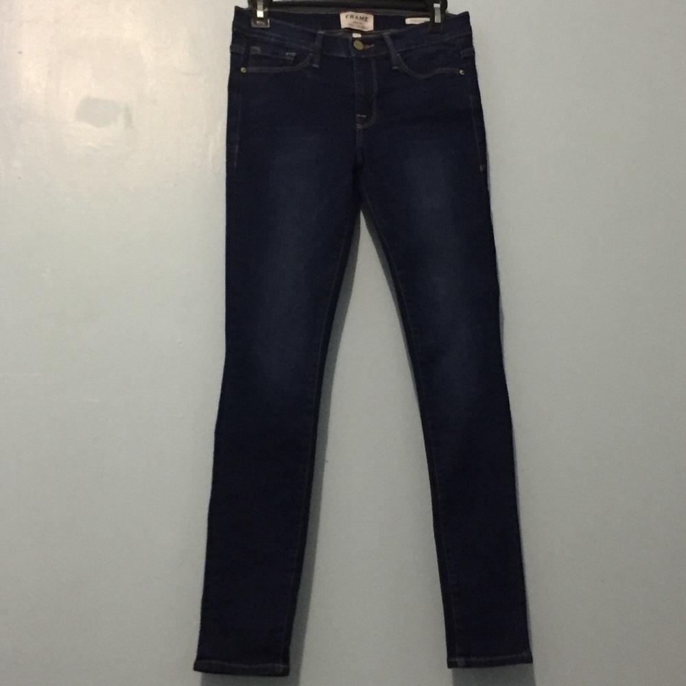 Frame Denim Le Skinny de Jeanne Dark Wash Jeans
